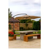  Viseći aluminijumski suncobran 300 cm sivo-braon | Eponuda.com