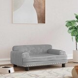  Krevet za pse svjetlosivi 70 x 45 x 30 cm baršunasti | shoptok.hr