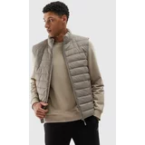4f Men's down vest with recycled filling - beige