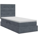  s madracem i skladištem Tamnosiva 100 x 200 cm Baršun | shoptok.hr