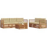  Set vanjskih sofa 6 kom. Prirodna i bež 79 x 79 x 37 cm | shoptok.hr