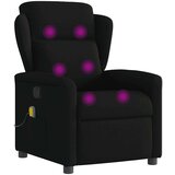 vidaXL Masažni naslonjač od tkanine crni | shoptok.hr