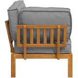  Set sofe s jastukom Siva 133 x 92 x 69 cm Čvrsto drvo akacije | Eponuda.com