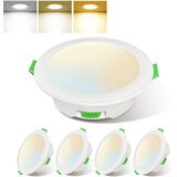 SWEIER 4x 115 mm LED vgradni reflektor s 3 barvnimi temparaturami Cene