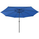  Vrtni suncobran s LED svjetlima 400 cm azurnoplavi | Eponuda.ba