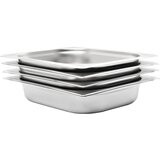 vidaXL Gastronomske posode 4 kosi GN 1/2 65 mm nerjaveče jeklo Cene