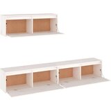 TV omarica 3 kosi bela trdna borovina, (20730043) | Shoptok.si