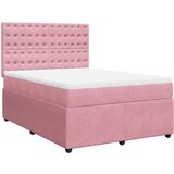 vidaXL Box spring postelja z vzmetnico roza 140x190 cm žamet, (21309570) Cene