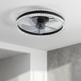 Brilagi prigušiva LED plafonski ventilator LED/62W/230V Ø 50 cm crna + daljinski upravljač | Eponuda.com