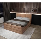 MID.YOU POSTELJA BOXSPRING 160 cm x 200 cm , les, tekstil, leseni material terakota | Shoptok.si