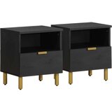  Nočna omarica črna 40x33x46 cm inženirski les, (21779837) | Shoptok.si