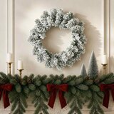 Božićni vijenac Bijela Ø 30 cm PVC - Bijela 30 cm bez LED svjetala | shoptok.hr