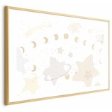  Plakat - Moon and Stars 90x60 Zlatni okvir s margom | shoptok.hr