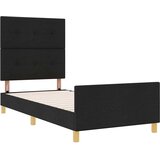  Krevetna konstrukcija s uzglavljem Crna 90 x 200 cm tkanina | Eponuda.ba