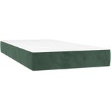 vidaXL Box spring krevet s madracem tamnozeleni 100x200 cm baršunasti | shoptok.hr