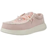 Čevlji Derby WENDY COMF SUEDE CROCHET Rožnata