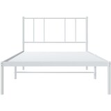  Metalni okvir za krevet s uzglavljem bijeli 90x200 cm | Eponuda.ba