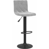 vidaXL Barski stolček svetlo siv žamet, (20967973)