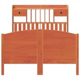  Knjižna postelja brez vzmetnice vošč. rjava 135x190 cm borovina, (21653704) | Shoptok.si