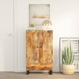 vidaXL Visoka omara s predalom 60x33x100 cm trden mangov les in železo | Shoptok.si