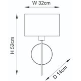  Endon 95218 - Zidna lampa 1xE27/10W/230V plava/mesing | Eponuda.com