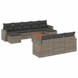  11-dijelni set vrtnih sofa od poliratana s jastucima sivi | shoptok.hr