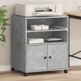  Stalak za pisač s kotačima betonska siva 60 x 48 x 74 cm | shoptok.hr