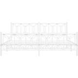 vidaXL Metalni okvir kreveta uzglavlje i podnožje bijeli 193x203 cm | shoptok.hr