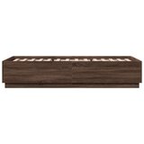 vidaXL Posteljni okvir rjav hrast 90x200 cm inženirski les | Shoptok.si