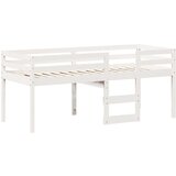 VidaXL Visoka postelja s streho bela 80x200 cm trdna borovina, (21243154) Slike