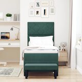  Krevet s opruga kutije Tamnozelena 200 x 80 cm Baršun | shoptok.hr