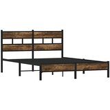  Okvir kreveta bez madraca s uzglavljem boja hrasta 137x190 cm | Eponuda.com