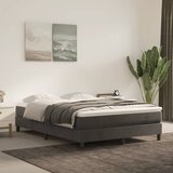  Okvir za krevet s oprugom tamnosivi 140 x 200 cm baršunasti | shoptok.hr