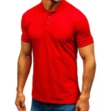 DStreet Stylish men's polo shirt 9025 - red,