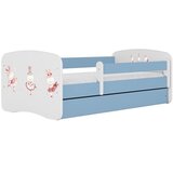 HAPPYKIDS Dječji krevet Dreamy zečići 160x80 sa madracem bez ladice Plava | shoptok.hr