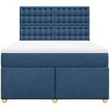  Krevet s oprugama i madracem plavi 140 x 190 cm od tkanine | shoptok.hr