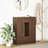  Komoda s ladicama i vratima smeđi hrast 73x31x90 cm | shoptok.hr