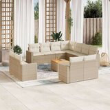 vidaXL 12-dijelni set vrtnih sofa od poliratana s jastucima bež | shoptok.hr