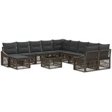 vidaXL Vrtna sedežna garnitura 12 pcs Siva poli ratan, (5000271073) | Shoptok.si