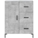  Visoka komoda siva betona 69 5x34x180 cm od konstruiranog drva | shoptok.hr