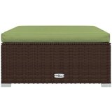  Vrtni tabure s jastukom smeđi 70 x 70 x 30 cm od poliratana | shoptok.hr