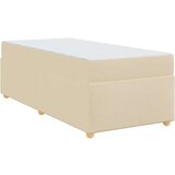  Konstrukcija postelje z vzmetnico krema 100 x 200 cm blago | Shoptok.si