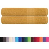 vidaXL Ručnici za saunu 2 kom zlatni 80x200 cm 360 gsm 100 % pamuk | shoptok.hr