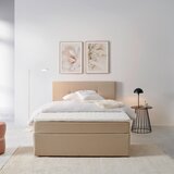 P & B POSTELJA Z VZMETNICO 140 cm x 200 cm , tekstil peščene barve | Shoptok.si