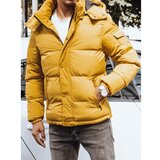 DStreet Yellow men's quilted winter jacket TX4180 Cene