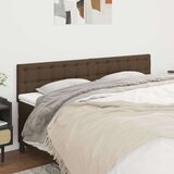  Posteljno vzglavje 2 kosa temno rjavo 90x5x78/88 cm blago, (20932153) Cene
