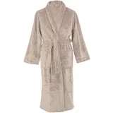 Smeđe-sivi kućni ogrtač od mikropliša S/M Pippa –
