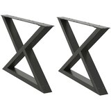  Noge za klub stolić 2 kom. antracit 70 x (42-43,3) cm čelik | shoptok.hr