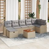 vidaXL 8-dijelni set vrtnih sofa s jastučićima bež poli ratan | shoptok.hr