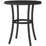  3-dijelni bistro set s jastucima crni od poliratana | shoptok.hr